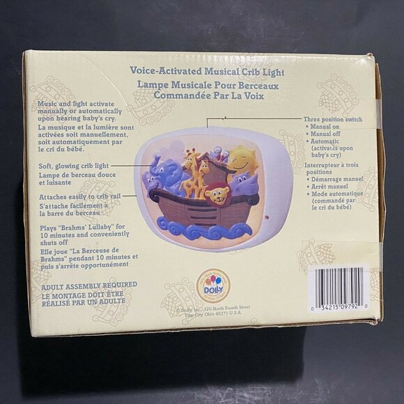 Vintage Dolly Noah's Parade Musical Crib Light Nursery Bedtime Baby - Picture 9 of 9